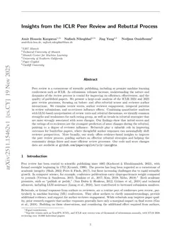 Insights from the ICLR Peer Review and Rebuttal Process