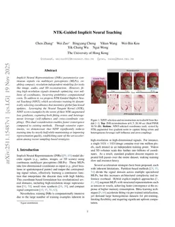 NTK-Guided Implicit Neural Teaching