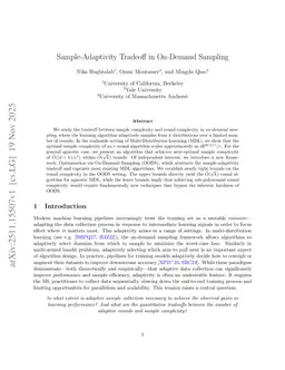 Sample-Adaptivity Tradeoff in On-Demand Sampling