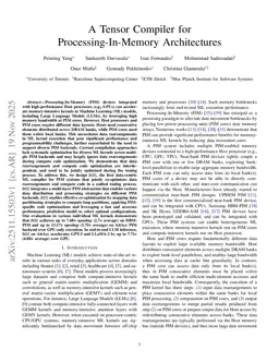 A Tensor Compiler for Processing-In-Memory Architectures