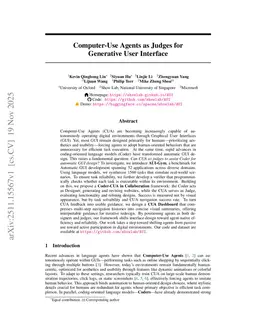 Computer-Use Agents as Judges for Generative User Interface
