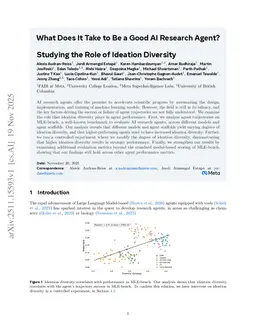What Does It Take to Be a Good AI Research Agent? Studying the Role of Ideation Diversity