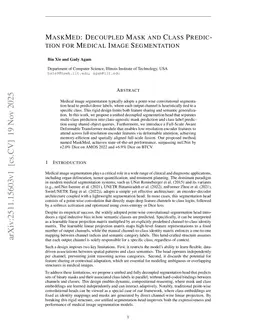 MaskMed: Decoupled Mask and Class Prediction for Medical Image Segmentation