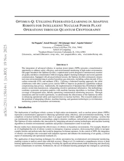 Optimus-Q: Utilizing Federated Learning in Adaptive Robots for Intelligent Nuclear Power Plant Operations through Quantum Cryptography
