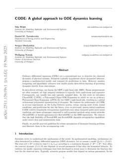 CODE: A global approach to ODE dynamics learning