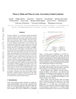 When to Think and When to Look: Uncertainty-Guided Lookback
