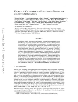 Walrus: A Cross-Domain Foundation Model for Continuum Dynamics