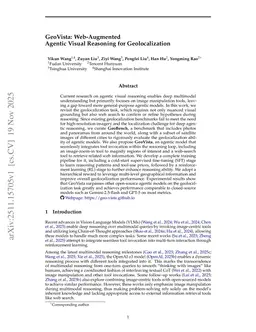 GeoVista: Web-Augmented Agentic Visual Reasoning for Geolocalization