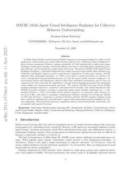MACIE: Multi-Agent Causal Intelligence Explainer for Collective Behavior Understanding