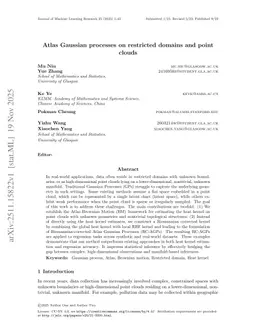 Atlas Gaussian processes on restricted domains and point clouds