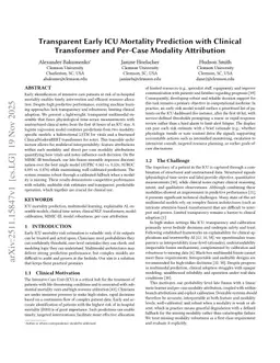 Transparent Early ICU Mortality Prediction with Clinical Transformer and Per-Case Modality Attribution