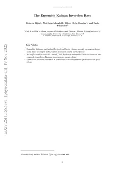 The Ensemble Kalman Inversion Race