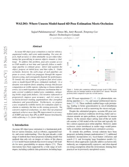 WALDO: Where Unseen Model-based 6D Pose Estimation Meets Occlusion