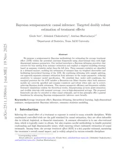 Bayesian Semiparametric Causal Inference: Targeted Doubly Robust Estimation of Treatment Effects