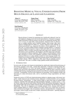 Boosting Medical Visual Understanding From Multi-Granular Language Learning