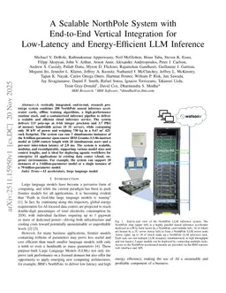 A Scalable NorthPole System with End-to-End Vertical Integration for Low-Latency and Energy-Efficient LLM Inference