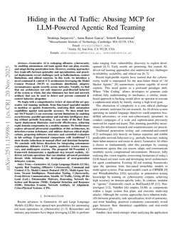 Hiding in the AI Traffic: Abusing MCP for LLM-Powered Agentic Red Teaming