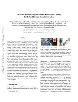 Physically Realistic Sequence-Level Adversarial Clothing for Robust Human-Detection Evasion