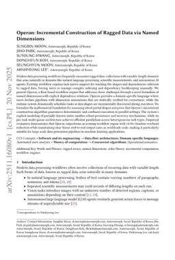 Operon: Incremental Construction of Ragged Data via Named Dimensions