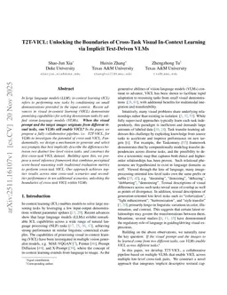 T2T-VICL: Unlocking the Boundaries of Cross-Task Visual In-Context Learning via Implicit Text-Driven VLMs
