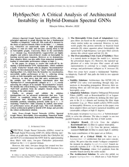 HybSpecNet: A Critical Analysis of Architectural Instability in Hybrid-Domain Spectral GNNs
