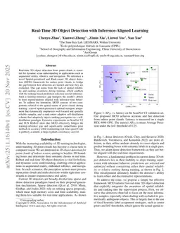 Real-Time 3D Object Detection with Inference-Aligned Learning