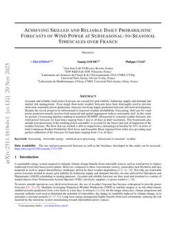 Achieving Skilled and Reliable Daily Probabilistic Forecasts of Wind Power at Subseasonal-to-Seasonal Timescales over France