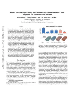 Simba: Towards High-Fidelity and Geometrically-Consistent Point Cloud Completion via Transformation Diffusion
