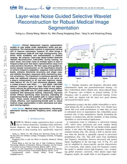 Layer-wise Noise Guided Selective Wavelet Reconstruction for Robust Medical Image Segmentation