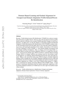 Domain-Shared Learning and Gradual Alignment for Unsupervised Domain Adaptation Visible-Infrared Person Re-Identification