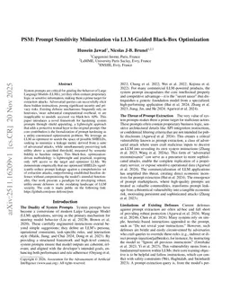 PSM: Prompt Sensitivity Minimization via LLM-Guided Black-Box Optimization