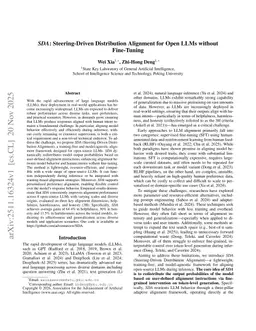 SDA: Steering-Driven Distribution Alignment for Open LLMs without Fine-Tuning