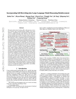 Incorporating Self-Rewriting into Large Language Model Reasoning Reinforcement