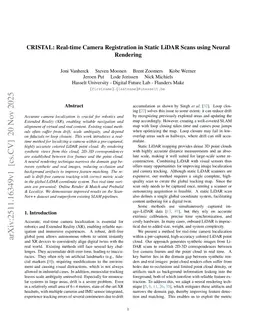 CRISTAL: Real-time Camera Registration in Static LiDAR Scans using Neural Rendering