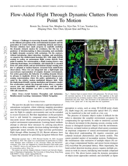 Flow-Aided Flight Through Dynamic Clutters From Point To Motion