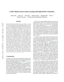 LAOF: Robust Latent Action Learning with Optical Flow Constraints