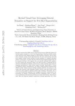 Beyond Visual Cues: Leveraging General Semantics as Support for Few-Shot Segmentation