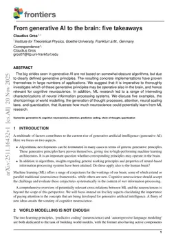 From generative AI to the brain: five takeaways