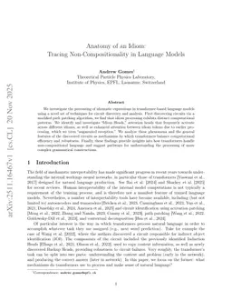 Anatomy of an Idiom: Tracing Non-Compositionality in Language Models