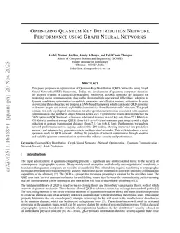 Optimizing Quantum Key Distribution Network Performance using Graph Neural Networks