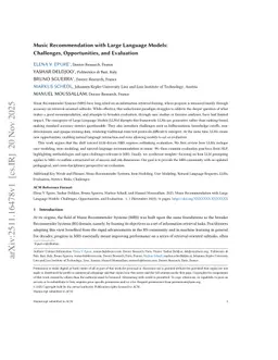 Music Recommendation with Large Language Models: Challenges, Opportunities, and Evaluation