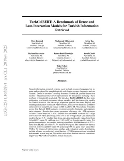 TurkColBERT: A Benchmark of Dense and Late-Interaction Models for Turkish Information Retrieval