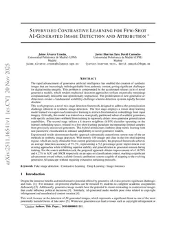 Supervised Contrastive Learning for Few-Shot AI-Generated Image Detection and Attribution