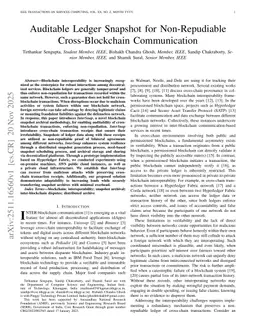 Auditable Ledger Snapshot for Non-Repudiable Cross-Blockchain Communication