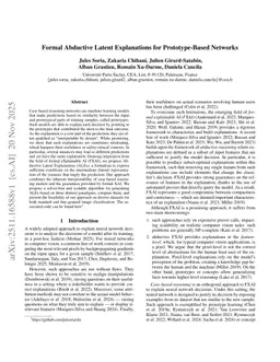 Formal Abductive Latent Explanations for Prototype-Based Networks