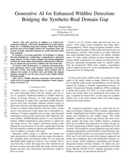 Generative AI for Enhanced Wildfire Detection: Bridging the Synthetic-Real Domain Gap