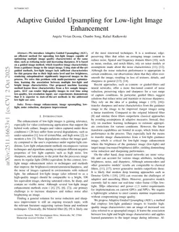 Adaptive Guided Upsampling for Low-light Image Enhancement