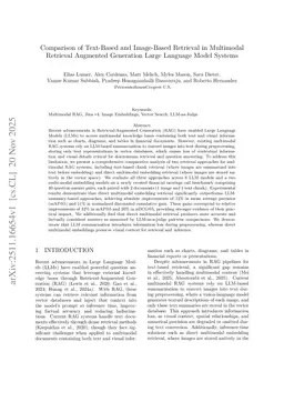 Comparison of Text-Based and Image-Based Retrieval in Multimodal Retrieval Augmented Generation Large Language Model Systems