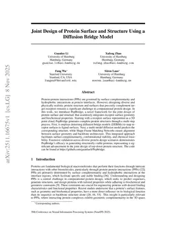 Joint Design of Protein Surface and Structure Using a Diffusion Bridge Model
