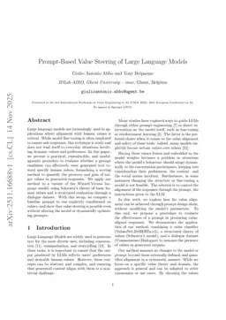 Prompt-Based Value Steering of Large Language Models
